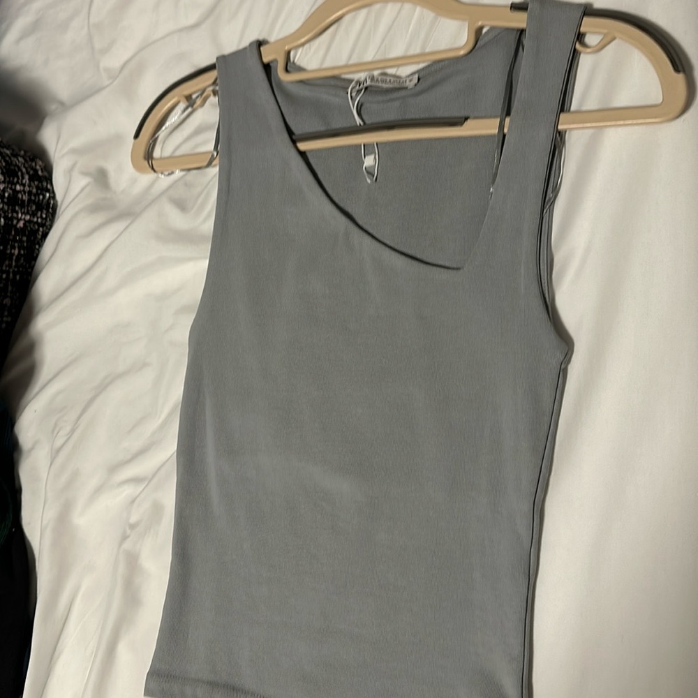 Zara Grey Top New
